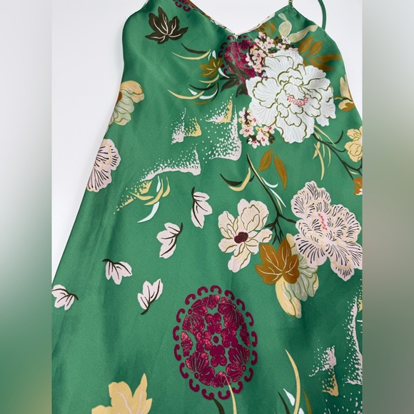 Zara Floral Midi Satin Slip Dress Fairy Bloomcore Blogger Glam Size M - Picture 3 of 12